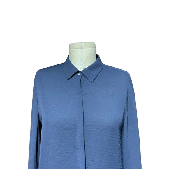 Scotch & Soda Jolie Vagabonde Navy Blue‎ Button Down Blouse Shirt Size Small - Picture 2 of 11